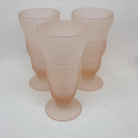 Retro Indiana Glass Sundae Glasses - Picture 1 of 5
